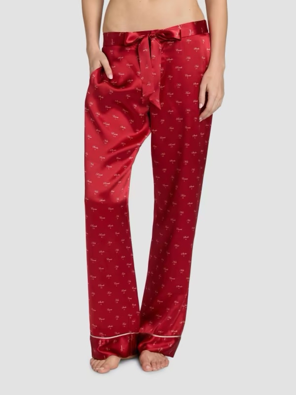 NWT Kiki de Montparnasse Kiss Print Silk Pajama Pants Small